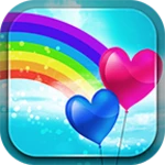 cute rainbow live wallpaper android application logo